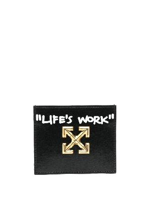 Off-White - Black Quote Leather Card Holder