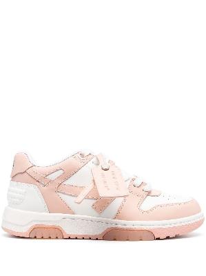 Off-White - Pink Out Of Office Leather Sneakers