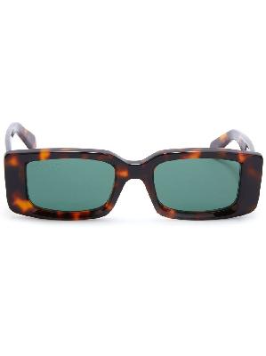 Off-White - Brown Arthur Rectangle Frame Sunglasses