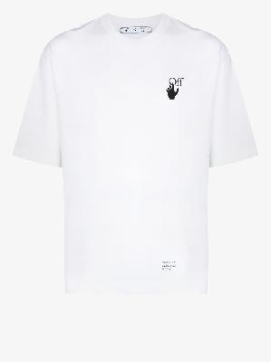 Off-White - White Caravaggio Print Arrows Cotton T-Shirt