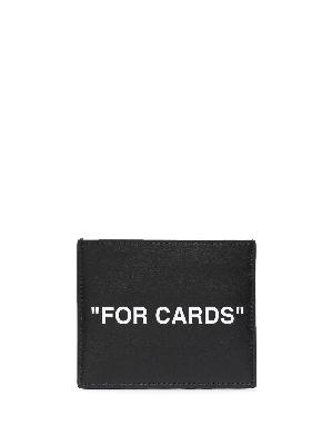 Off-White - Black Quote Leather Card Holder