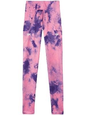 Off-White - Pink Tie-Dye Print Leggings