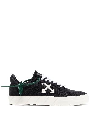 Off-White - Black Vulcanised Canvas Low Top Sneakers