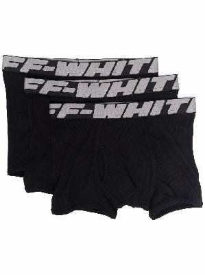 Off-White - Black Logo Waistband Boxer Briefs Set