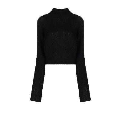 OUR LEGACY - Black Intact Cropped Turtleneck Sweater