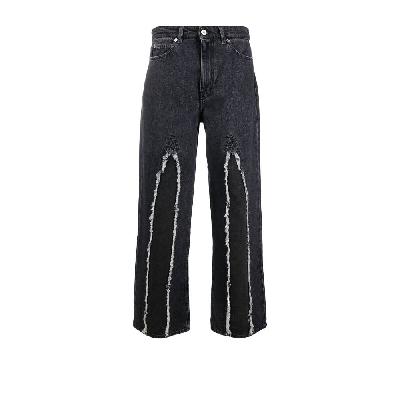 OUR LEGACY - Black Full Cut Slash Straight-Leg Jeans