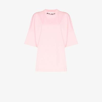 Palm Angels - Pink Classic Logo Print T-Shirt