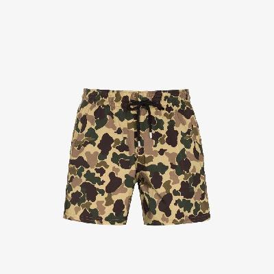 Palm Angels - X Vilebrequin Neutral Camouflage Print Swim Shorts