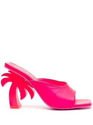 Palm Angels - Pink Palm 95 Leather Mules