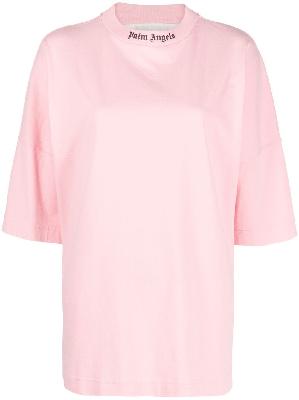 Palm Angels - Pink Core Classic Logo Cotton T-Shirt