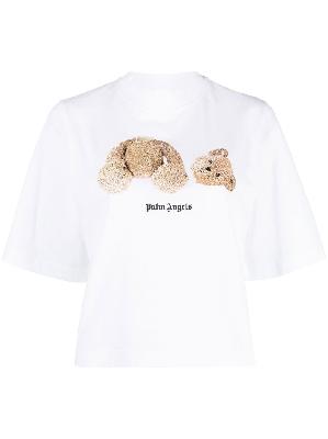 Palm Angels - White Bear Organic Cotton T-Shirt
