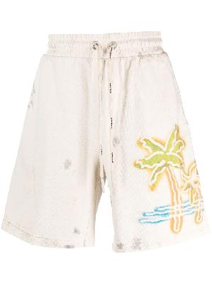 Palm Angels - Neutral Palm Neon Track Shorts