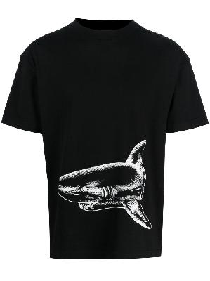 Palm Angels - Black Broken Shark Organic Cotton T-Shirt