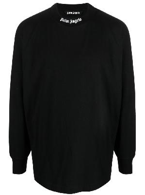 Palm Angels - Black Logo Print Long Sleeve Sweatshirt