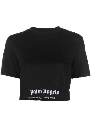Palm Angels - Logo-Tape Cropped T-Shirt