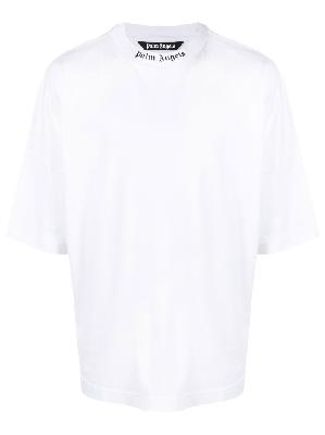 Palm Angels - White Logo Print T-Shirt