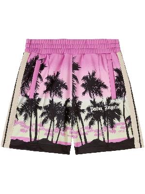 Palm Angels - Pink Palm Tree Print Shorts