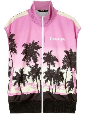 Palm Angels - Pink Palm Tree Print Gilet