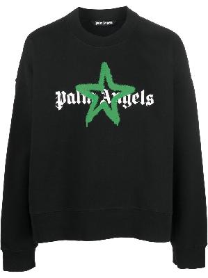 Palm Angels - Black Star Sprayed Sweatshirt