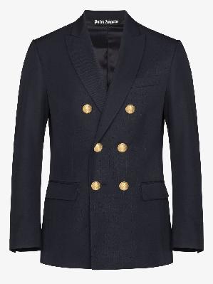 Palm Angels - Palm-Embroidered Double-Breasted Blazer