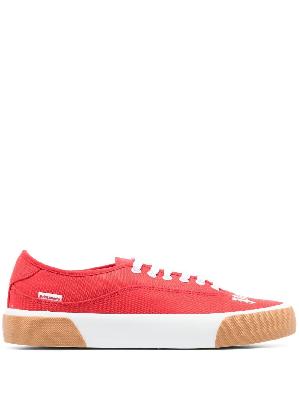 Palm Angels - Red Logo Print Skater Sneakers