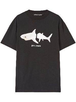 Palm Angels - Shark-Print Cotton T-Shirt