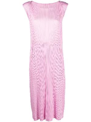 Pleats Please Issey Miyake - Pink Monthly Colors September Plissé Midi Dress