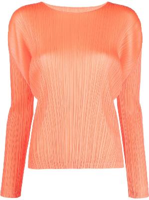 Pleats Please Issey Miyake - Orange Monthly Colors January Plissé Top