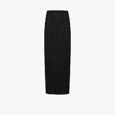 Pleats Please Issey Miyake - Black Basics Plissé Midi Skirt