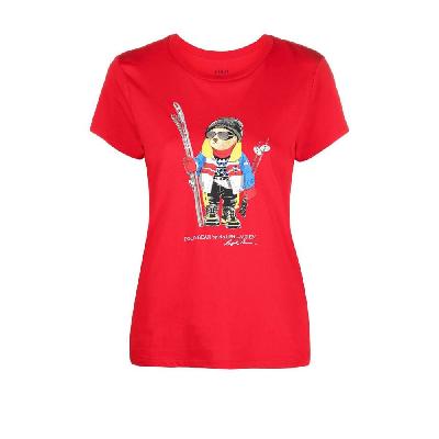 Polo Ralph Lauren - Red Ski Polo Bear Print T-Shirt