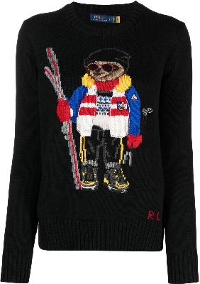 Polo Ralph Lauren - Black Ski Polo Bear Cotton Sweater