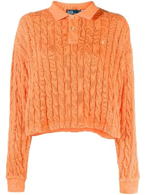 Polo Ralph Lauren - Orange Cable Knit Polo Shirt