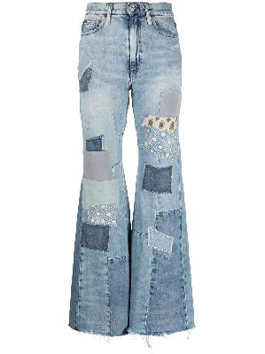 Polo Ralph Lauren - Blue Patchwork Flared Jeans