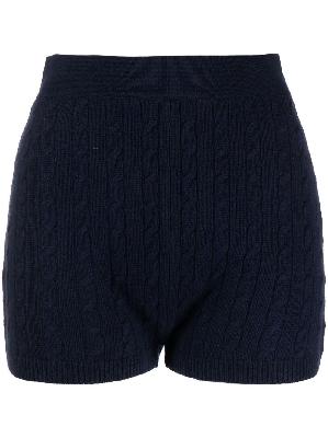 Polo Ralph Lauren - Blue Cable Knit Mini Shorts