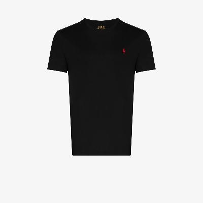 Polo Ralph Lauren - Black Embroidered Logo Cotton T-Shirt