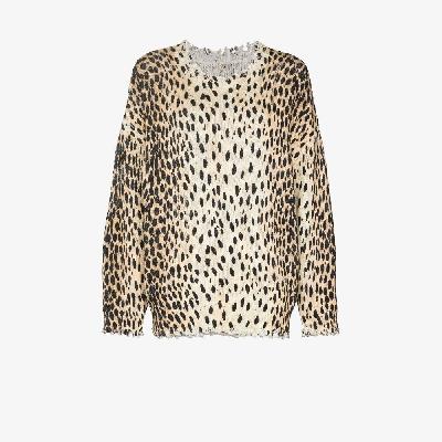 R13 - Cheetah Print Cotton Sweater