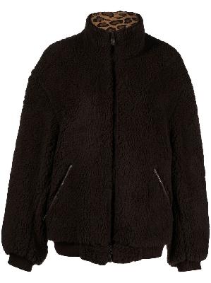 R13 - Brown Reversible Fleece Jacket
