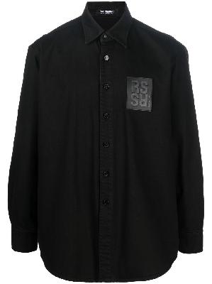 Raf Simons - Black Logo Patch Denim Shirt