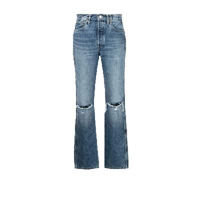 RE/DONE - Blue ‘90s High Waist Straight-Leg Jeans