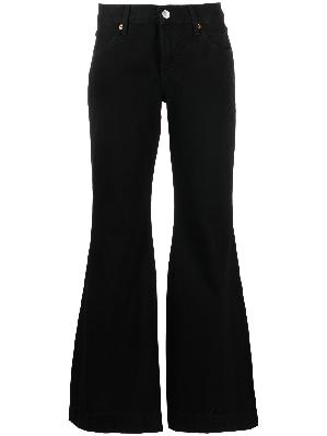 RE/DONE - Black ‘70s Mid-Rise Flared Jeans