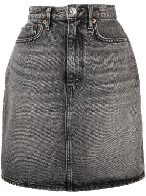 RE/DONE - Black Pencil Denim Skirt