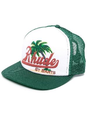 Rhude - Green Logo Embroidered Trucker Cap
