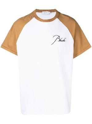Rhude - White Embroidered Logo T-Shirt