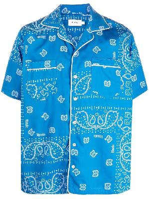Rhude - Blue Bandana Print Shirt