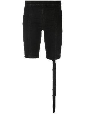 Rick Owens DRKSHDW - Black Cut-Off Denim Shorts