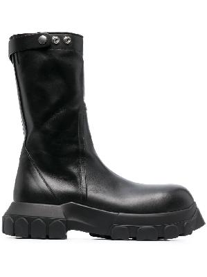 Rick Owens - Black Creeper Bozo Leather Tractor Boots