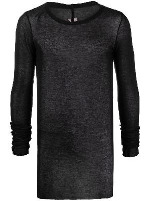 Rick Owens - Black Knitted Long Sleeve T-Shirt