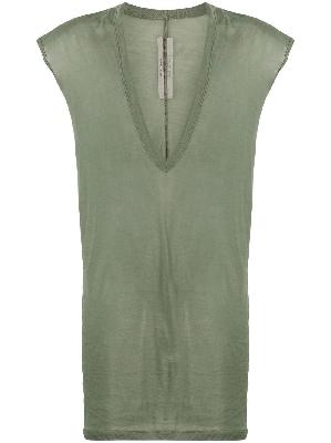 Rick Owens - Green V-Neck Organic Cotton Vest