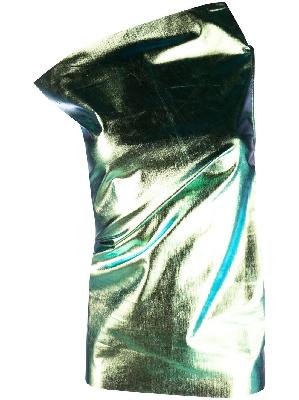 Rick Owens - Green Athena One-Shoulder Mini Dress
