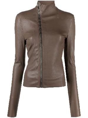 Rick Owens - Brown Gary Leather Jacket